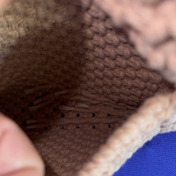 Handmade macrame clutch/bag - Dusty Pink - Picture 5 of 9